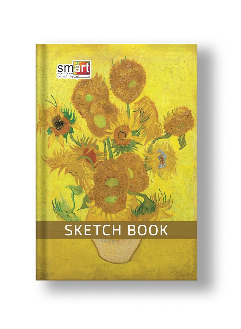 Smart Vincent Van Gogh High Quality Sketchbook 40 Light cream Sheets Size 24x16.50cm 95gm For Drawing, Art - Multi Color - By Smart  - Image 1