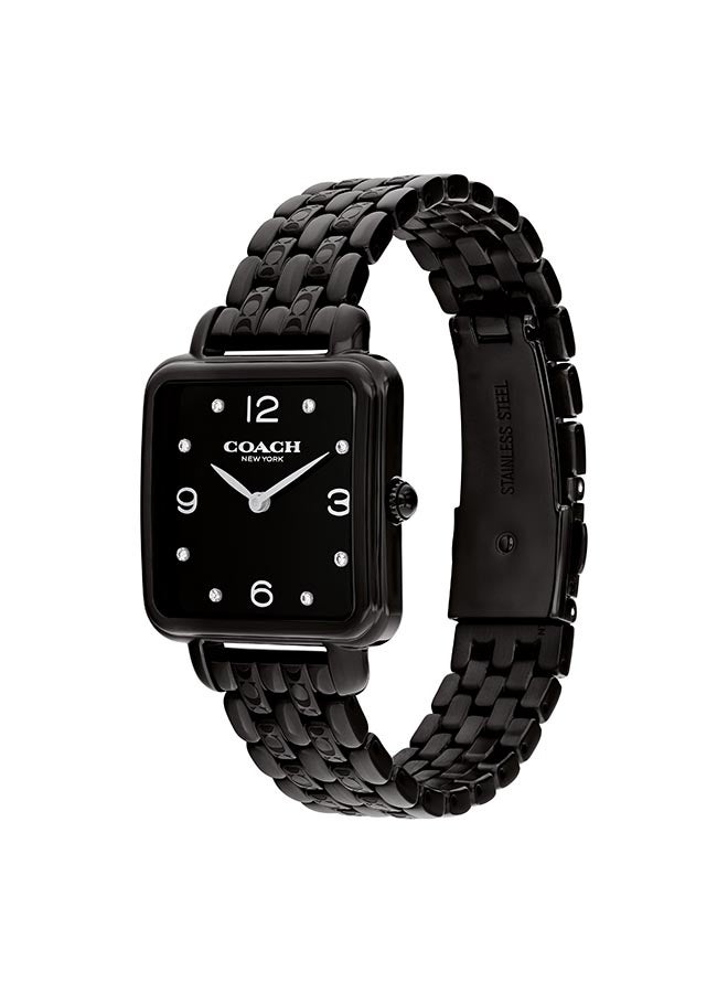 COACH ساعة كوتش مربعة تناظرية للنساء بحالة سوداء - 14504533 - Image 3