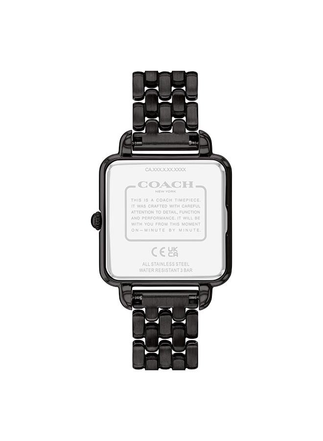 COACH ساعة كوتش مربعة تناظرية للنساء بحالة سوداء - 14504533 - Image 2