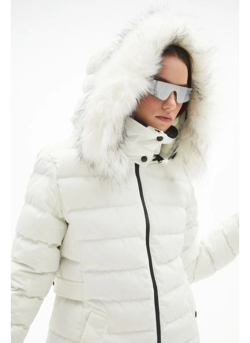 JUNE Exclusive Fiber Filled Hooded Coat