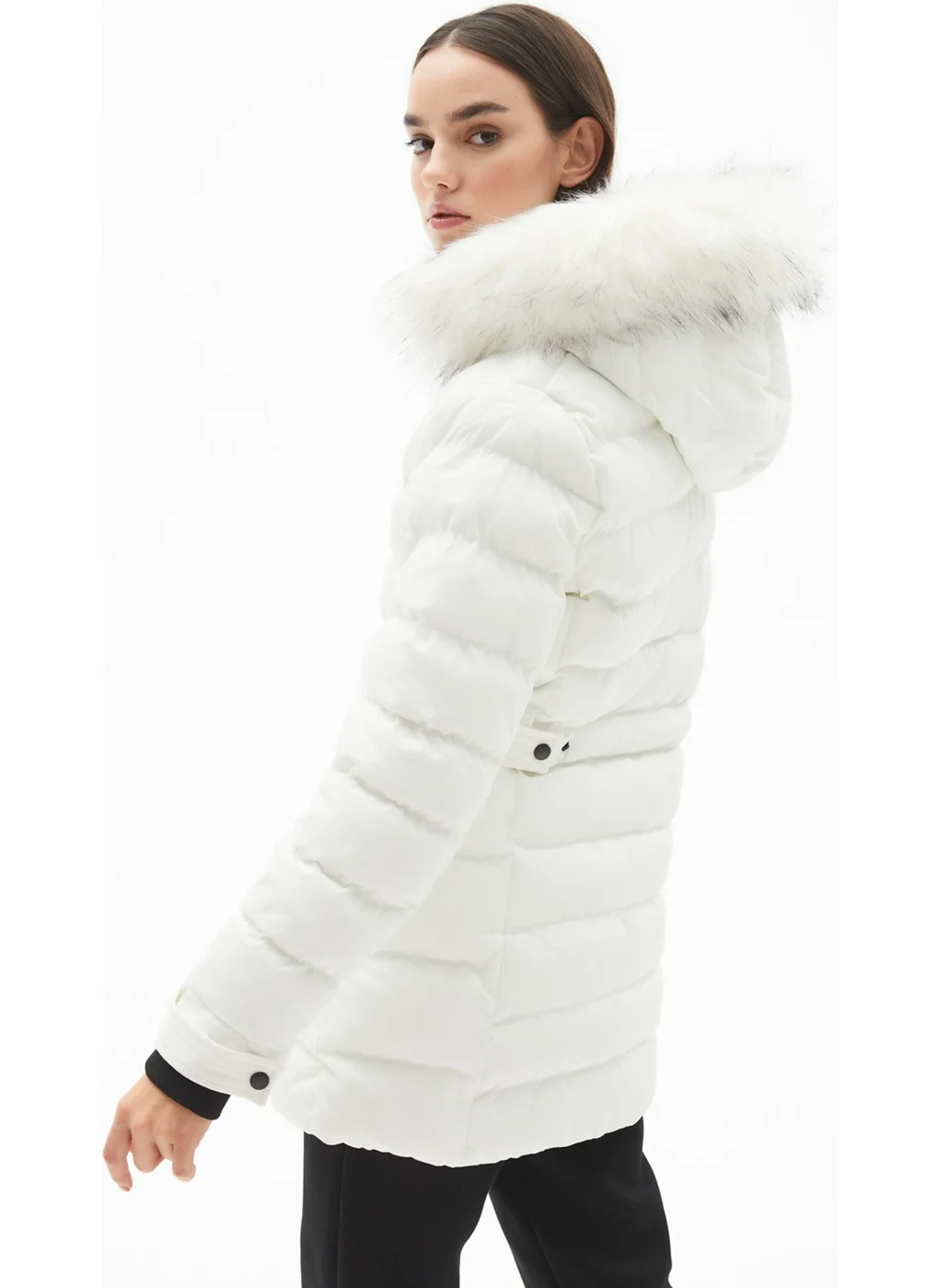 JUNE Exclusive Fiber Filled Hooded Coat