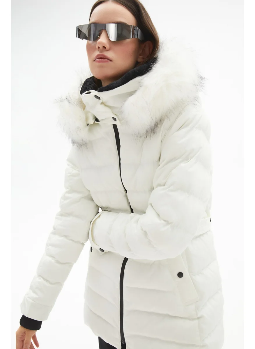 JUNE Exclusive Fiber Filled Hooded Coat