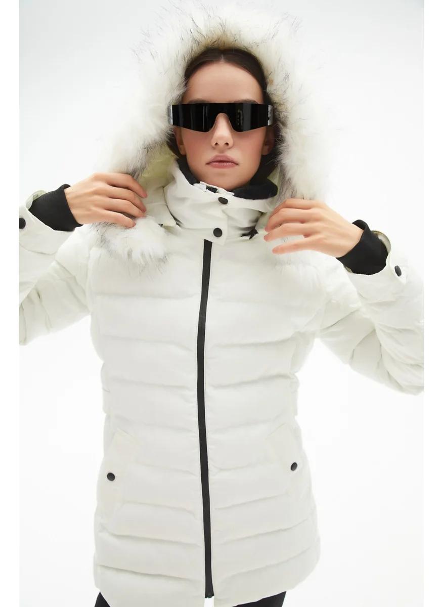 JUNE Exclusive Fiber Filled Hooded Coat