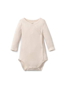 Tchibo Toddlers Boy Ribbed Long Sleeve Bodysuits, Cream  - Image 2