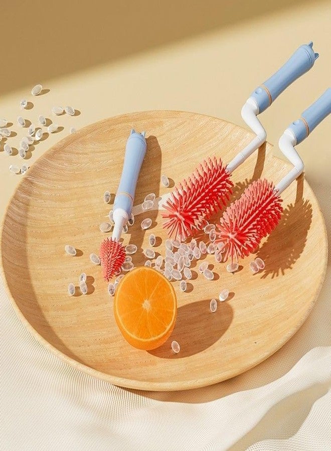 Gopendra Bristle Baby Feeding Bottle & Nipple Cleaning Brush Easy to Clean Bottle Corners for Narrow Neck & Wide Neck (360° Bottle Brush) - Image 2