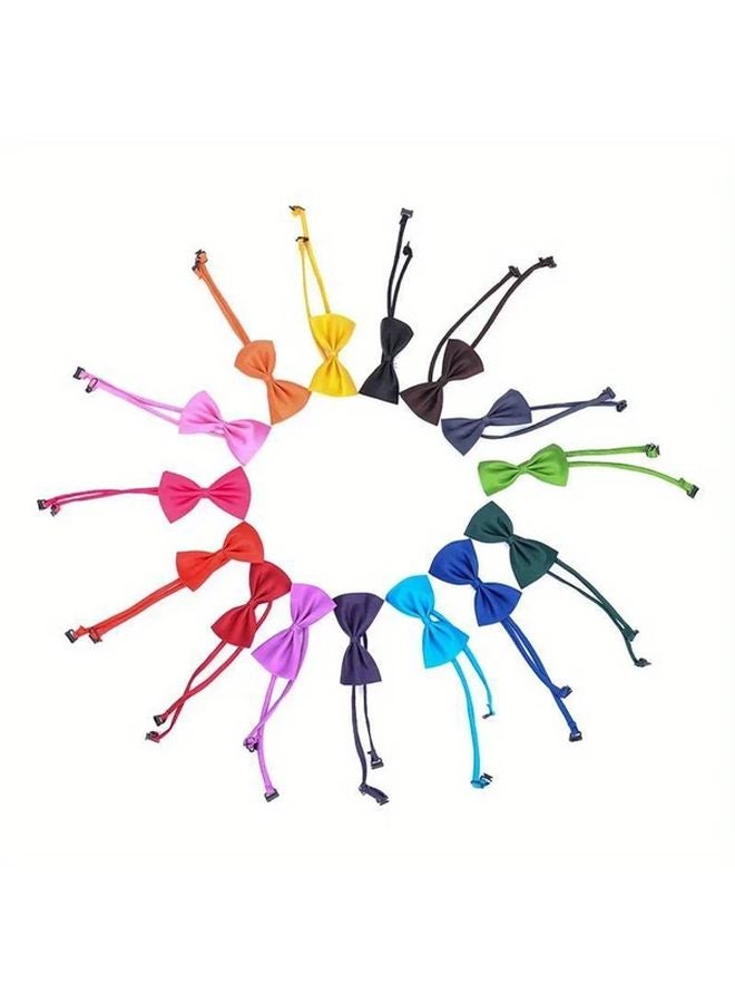 Random 3pcs Adjustable Bow Tie Pet Collar for Dogs Cats Everyday Use Celebrations Photos - Image 1