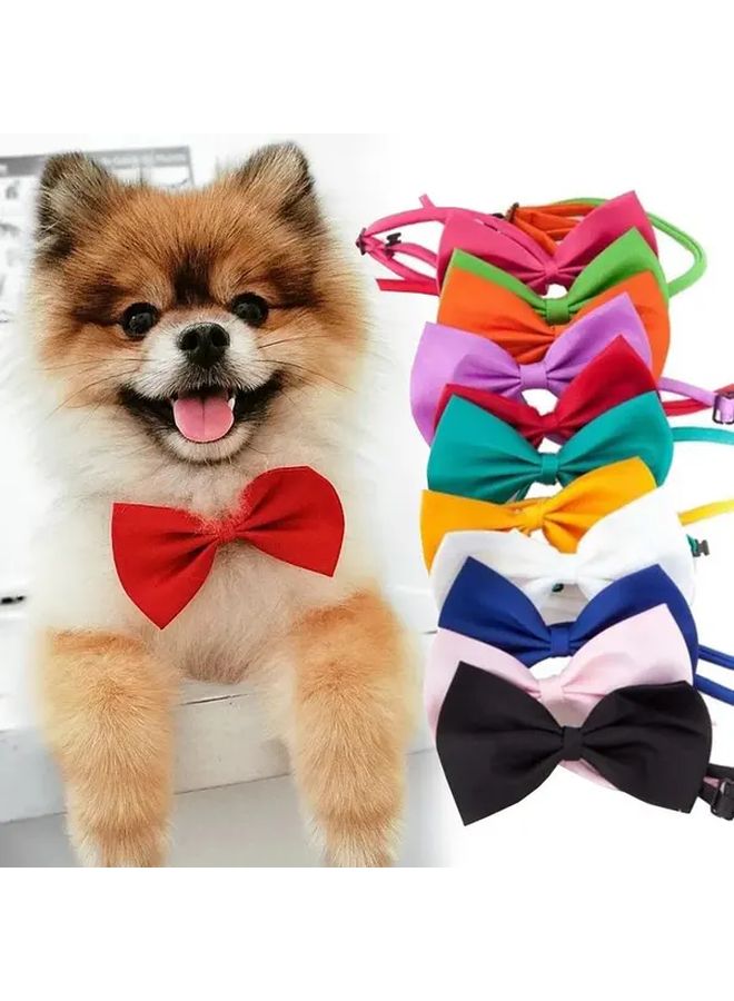Random 3pcs Adjustable Bow Tie Pet Collar for Dogs Cats Everyday Use Celebrations Photos - Image 2