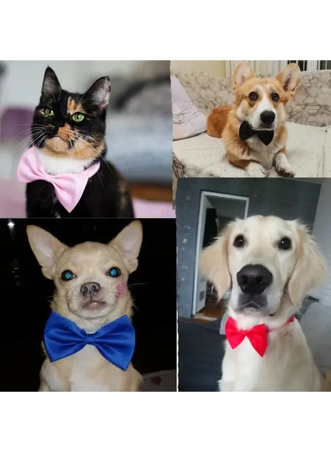 Random 3pcs Adjustable Bow Tie Pet Collar for Dogs Cats Everyday Use Celebrations Photos - Image 4