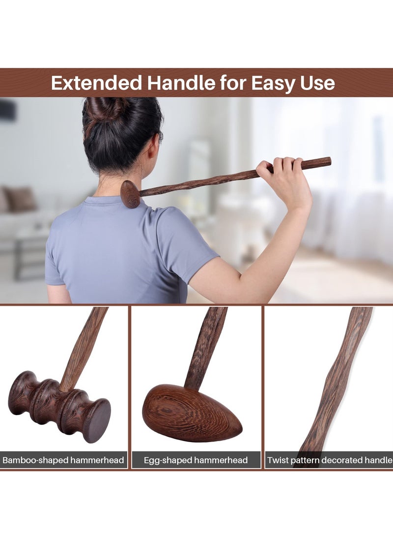 Wood Hammer Self Massage Tools, 2 Pack Handheld Therapy Stick for Back and Neck, Ideal Self-Massage Gift for Seniors - pzsku/ZF17282F571DC0208BF36Z/45/_/1708400696/e6b01fe7-32a6-432f-bd9a-693a1fc95893