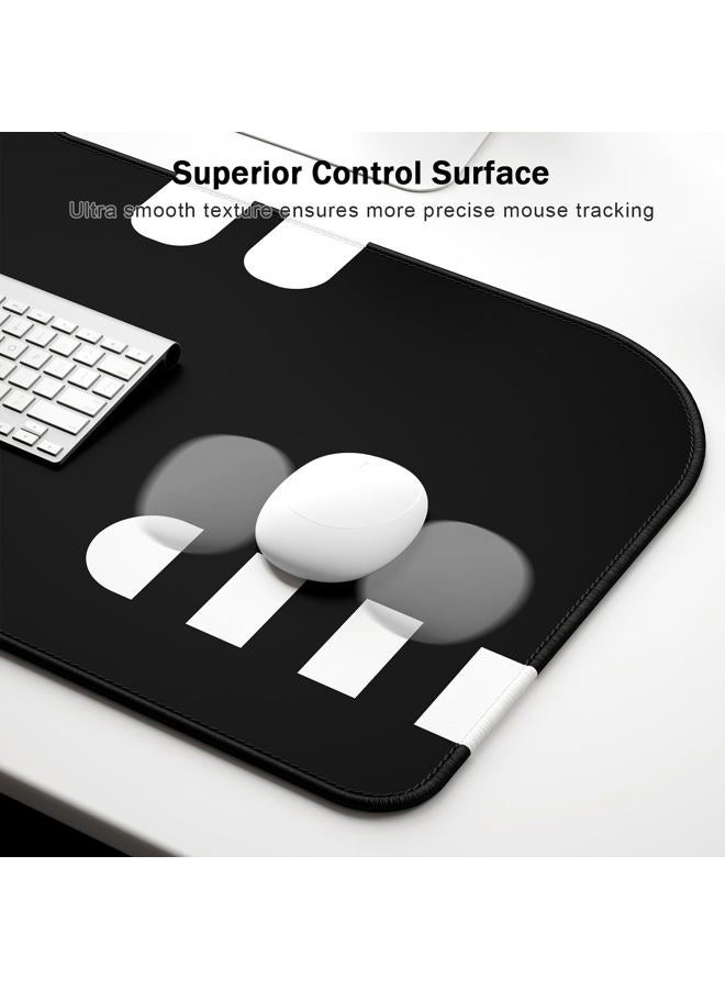 Dapesuom Large Gaming Mouse Pad, Extended Mousepad with Stitched Edges, Cute Anime Cat Keyboard Pad with Non-Slip Base, Big XXL Mouse Pads Desk Mat for Gamer, Office Accessories, 29.5x15.9in, Black - Image 3