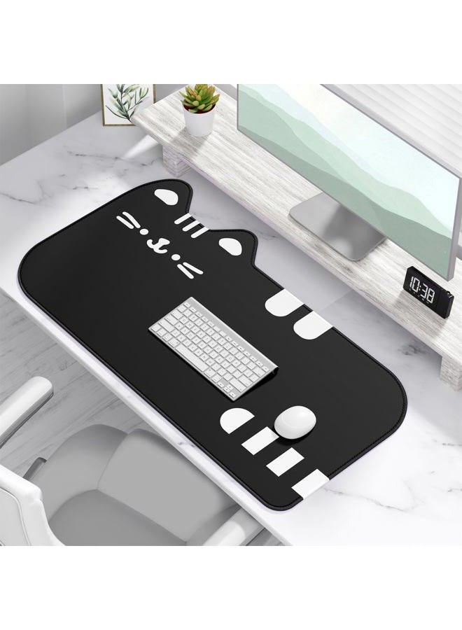 Dapesuom Large Gaming Mouse Pad, Extended Mousepad with Stitched Edges, Cute Anime Cat Keyboard Pad with Non-Slip Base, Big XXL Mouse Pads Desk Mat for Gamer, Office Accessories, 29.5x15.9in, Black - Image 5