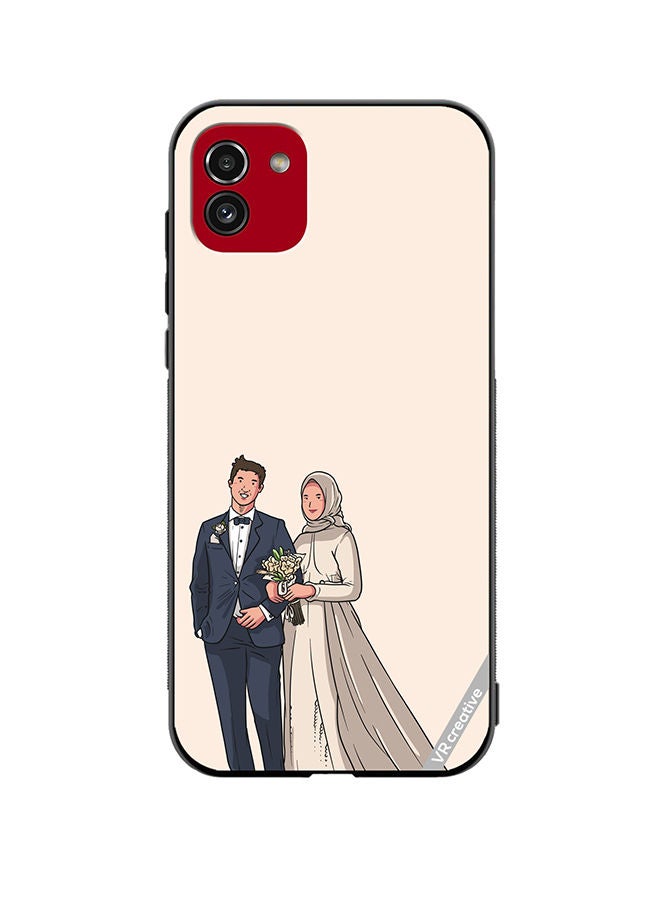 VR CREATIVE Protective Case Cover For Samsung Galaxy A03 Wedding Design Multicolour - Image 1