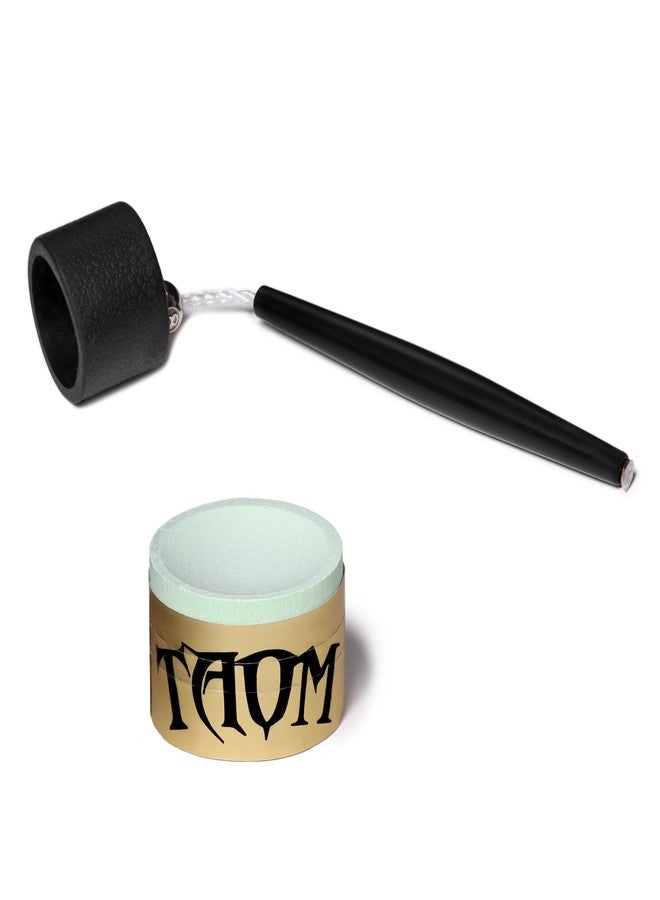 TAOM Soft Billiard Pool Cue Premium Chalk Green - with Chalk Holder - Image 1