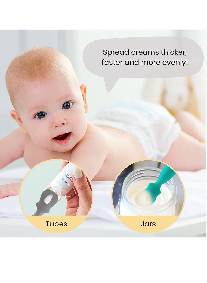 KASTWAVE Baby Brush Diaper Cream Applicator for Diaper Rashes, Soft Flexible Silicone Brush Newborn and Baby Essentials, Gift Idea for Baby Shower and New Mom - Image 2