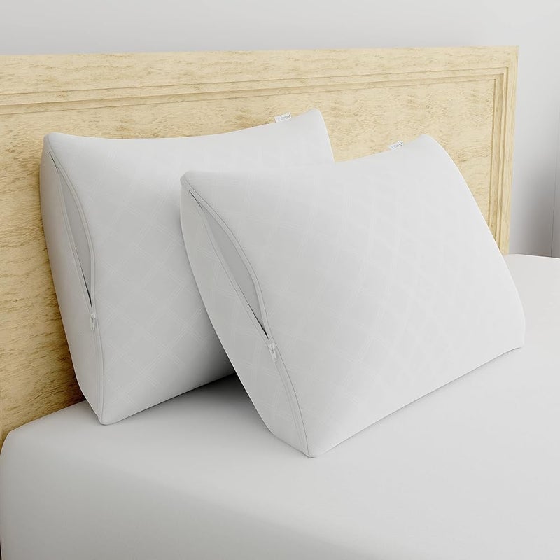 Aller-Ease Ultimate Protection & Comfort Temperature Balancing Pillow Protector – Zippered, Antimicrobial, Allergist Recommended Prevent Collection of Dust Mites and Allergens, Queen-2 Pack, White - Image 2
