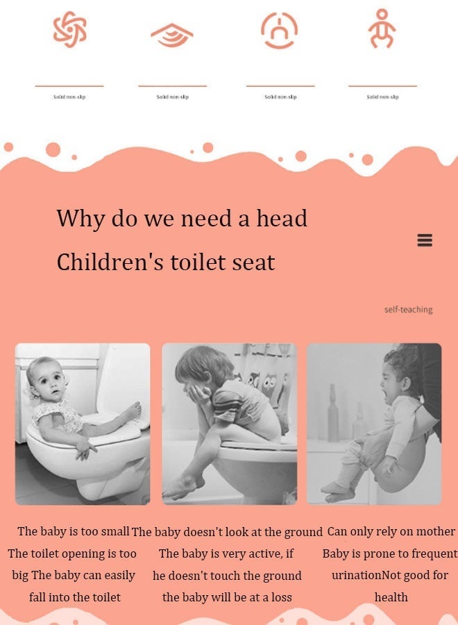 ضغط فين كرسي مرحاض محمول ومريح للأطفال مع قاعدة قابلة للتعديل، مناسب لمختلف المراحيض، تصميم قابل للتعليق، أزرق - Image 4