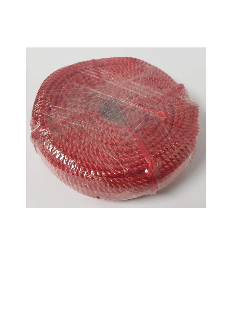 High Quality Multipurpose 4mm Virgin Plastic Nylon Rope 100 Yards 1 RED  - Image 1