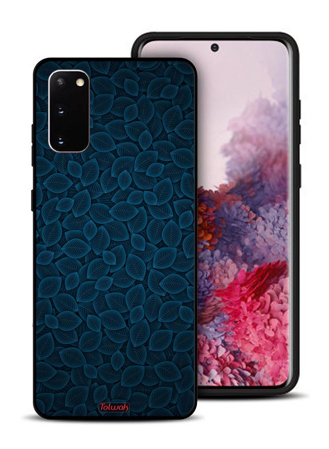 Tolwak غطاء حماية سامسونج جالكسي S20 4G بنمط فني رقمي لأوراق الشجر - Image 1
