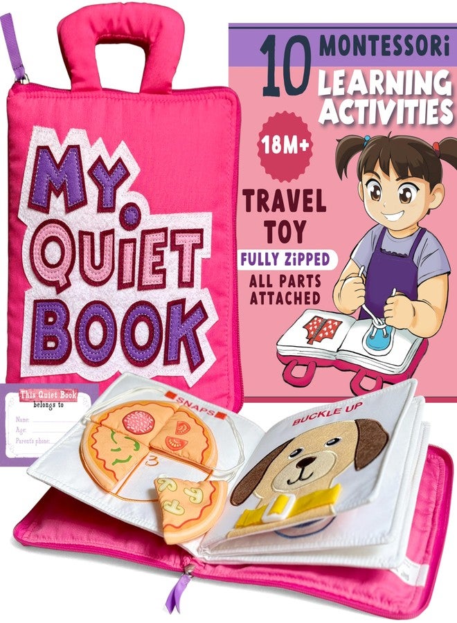 TAVVA My Quiet Book - Toddler Travel Essential, Car Plane Activity Books, Montessori Busy Board Book, Airplane Toys for Toddlers 1-3, Gifts for 1 2 3 4 Year Old Girl, Birthday Gifts Toys Age 2-4 - Image 1