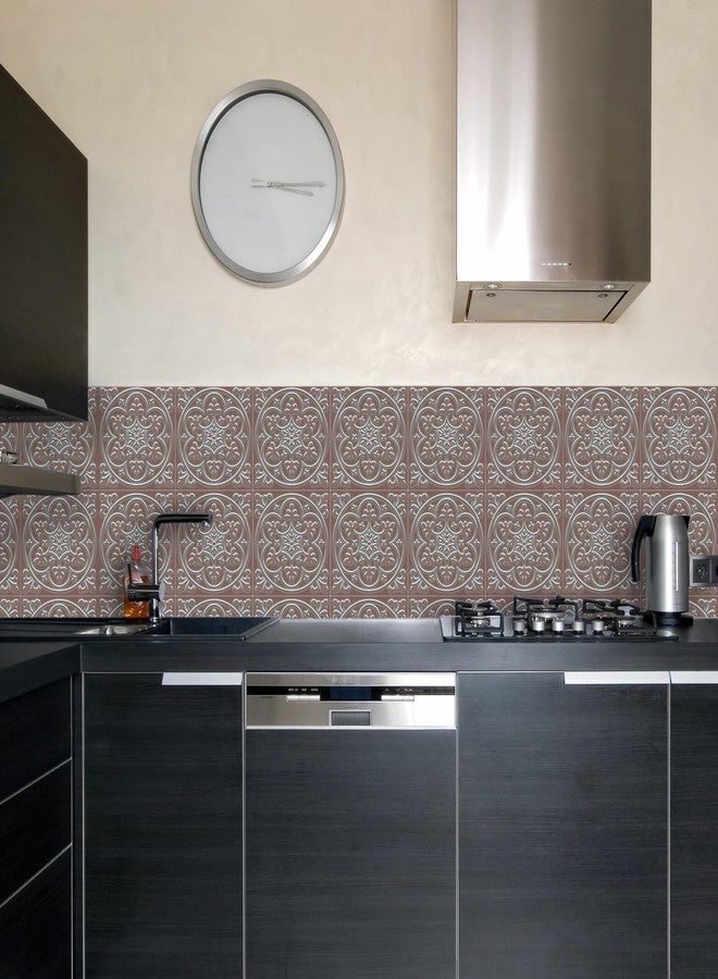 Alwayspon 20 ورقة من النحاس المعدني ثلاثي الأبعاد، ألواح خلفية قابلة للتقشير واللصق، بلاط سقف معلق، ملصقات حائط ذاتية اللصق، بلاط مترو الأنفاق للمطبخ والحمام - Image 3