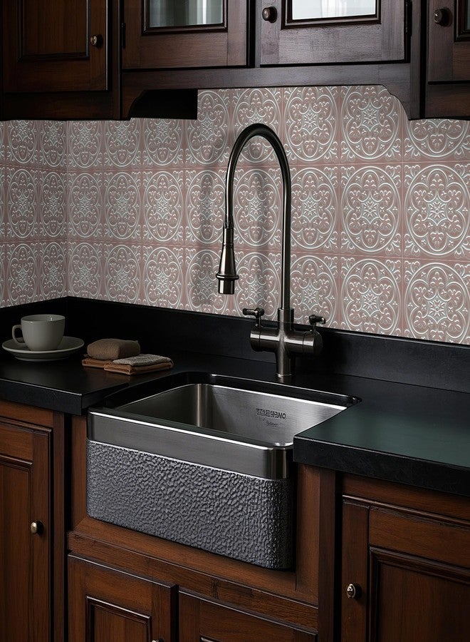 Alwayspon 20 ورقة من النحاس المعدني ثلاثي الأبعاد، ألواح خلفية قابلة للتقشير واللصق، بلاط سقف معلق، ملصقات حائط ذاتية اللصق، بلاط مترو الأنفاق للمطبخ والحمام - Image 4