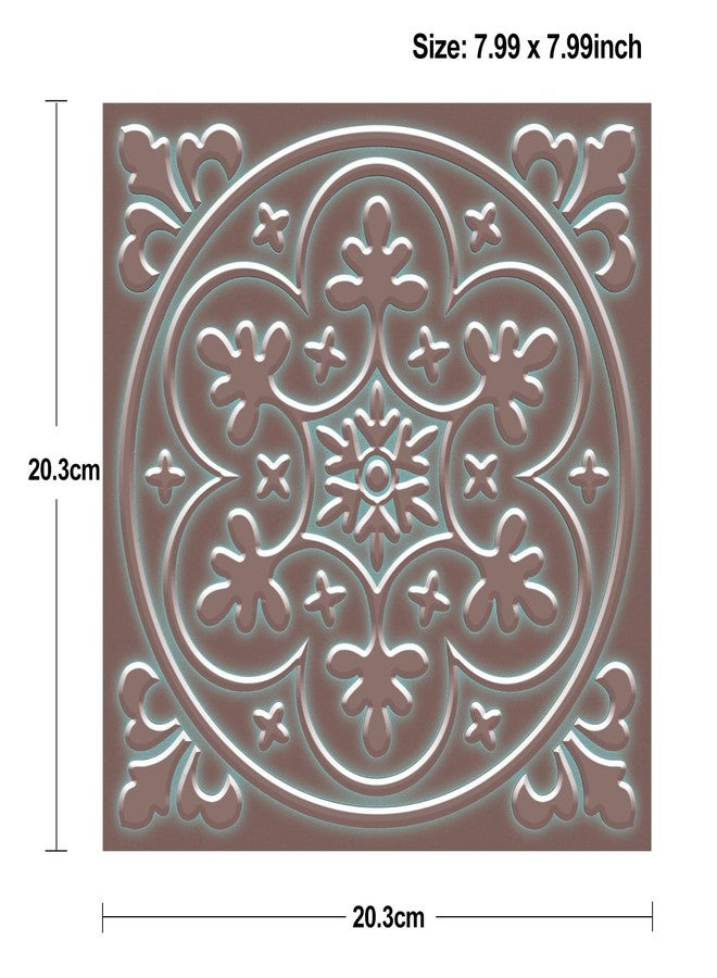 Alwayspon 20 ورقة من النحاس المعدني ثلاثي الأبعاد، ألواح خلفية قابلة للتقشير واللصق، بلاط سقف معلق، ملصقات حائط ذاتية اللصق، بلاط مترو الأنفاق للمطبخ والحمام - Image 2