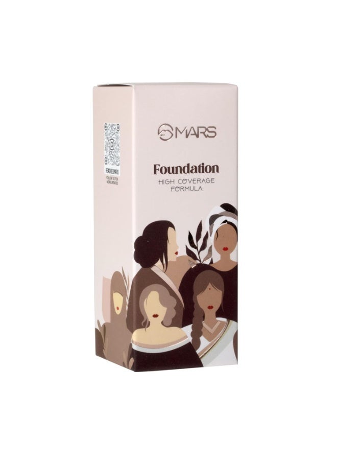 مارس كريم أساس سائل MARS SPF50 PA++++ عالي التغطية | كريم أساس خالٍ من العيوب وقابل للمزج للمكياج (40 مل) (SHADE-04) - Image 4