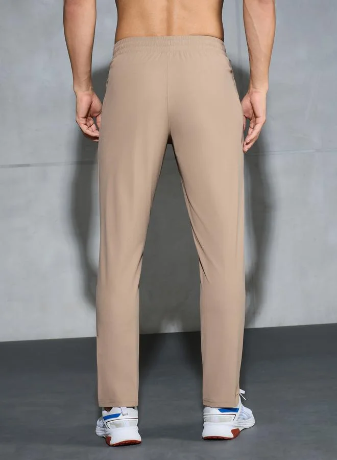 Technosport Technosport Men Khaki Solid Relaxed Fit Track Pants