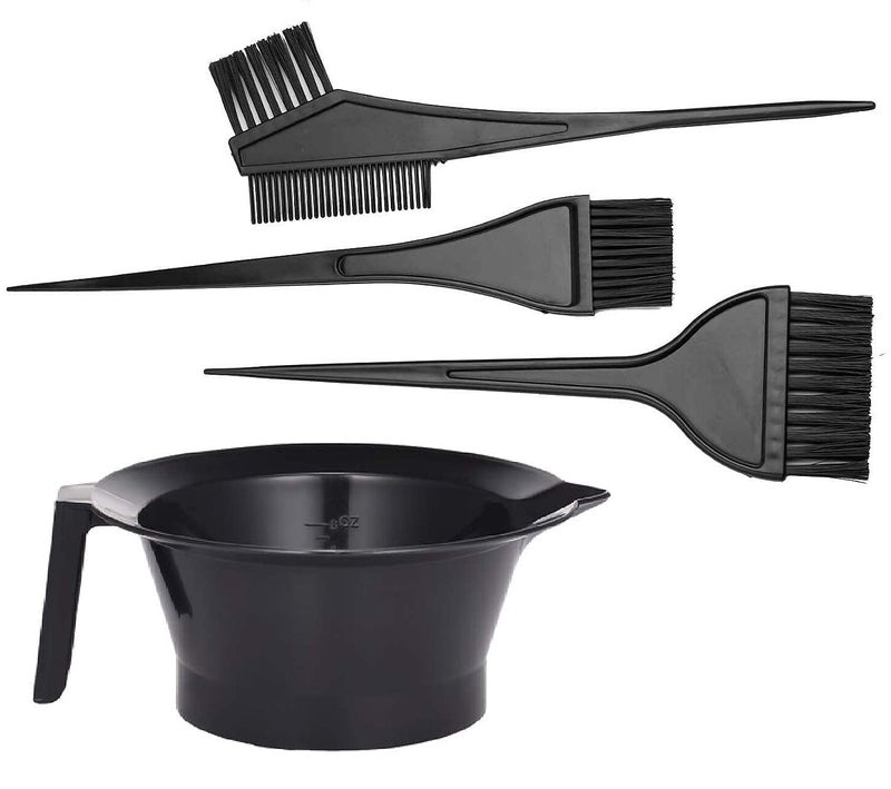 E-DUNIA® Hair Dye Brush 3pcs and Bowl Set Hair Coloring Kit (4 Pcs Bowl Set) - Image 1