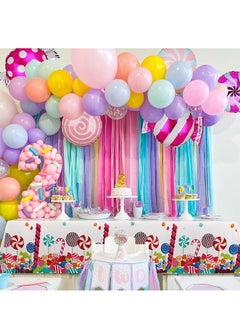 Muyixin 23Pcs Sweet Candy Balloons, Round Lollipop Balloon, Birthday Wedding Party Balloons Decoration for Boys and Girls - 18 inches  - Image 2