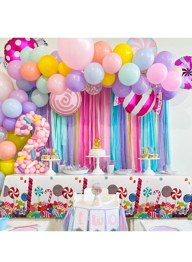 Muyixin 23Pcs Sweet Candy Balloons, Round Lollipop Balloon, Birthday Wedding Party Balloons Decoration for Boys and Girls - 18 inches - Image 2