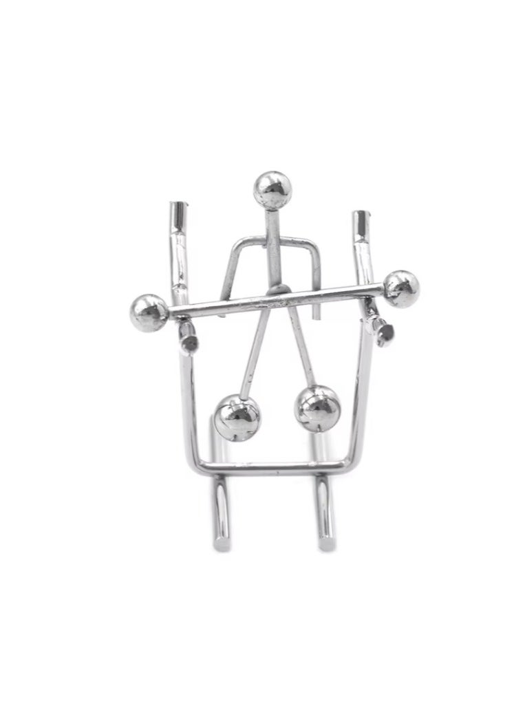 "Enjoy an experience of balance and calm with the Newton's Cradle - elegant design, smooth movement, and a clever decorative touch that adds a sophisticated scientific touch to your office or home. "