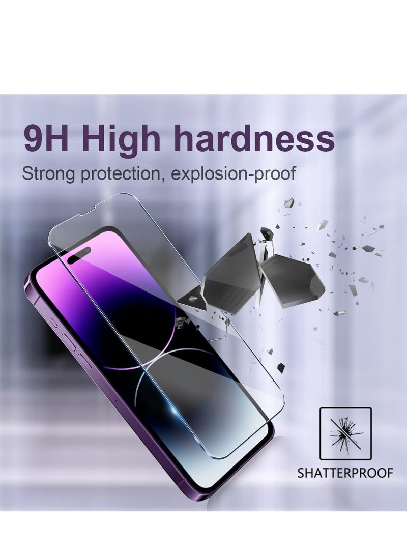 [5 in 1] Designed for iPhone 14 Pro Case, Never Yellow, Military Protection, with 2 Tempered Glass Screen Protector+2 Camera Lens Protector All-Round Protection Kit. - Image 5