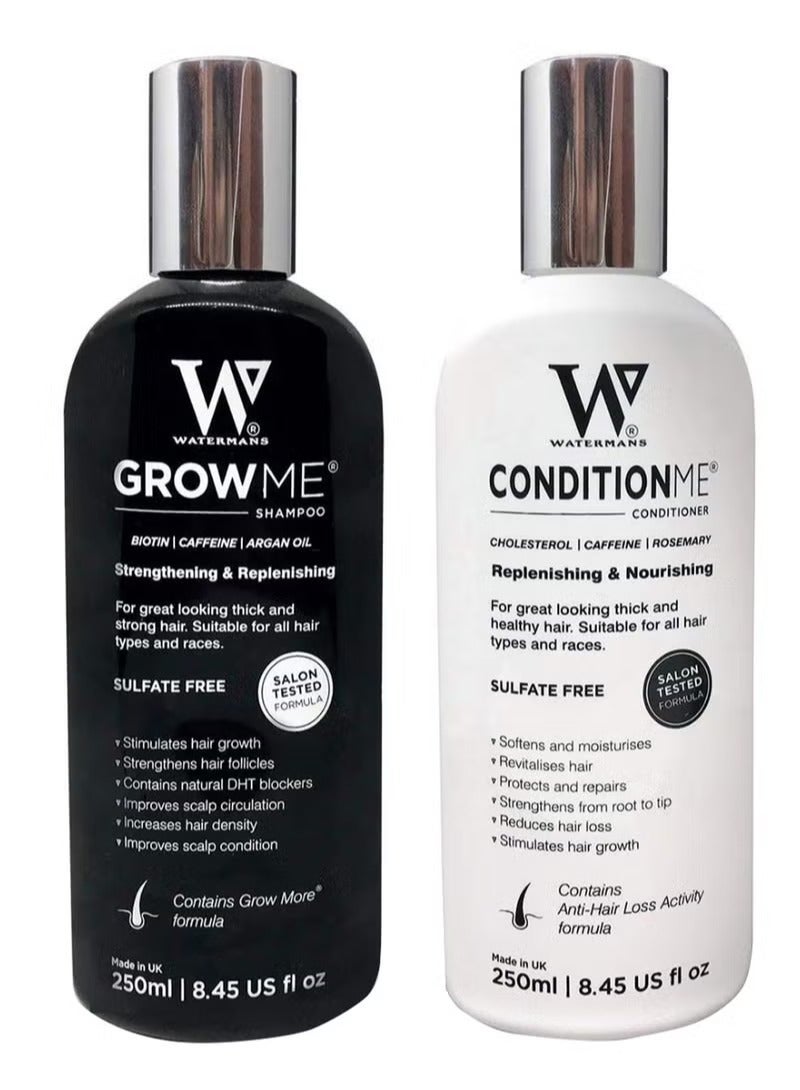 Watermans Hair Growth Shampoo and Conditioner Set 250 x 2ml