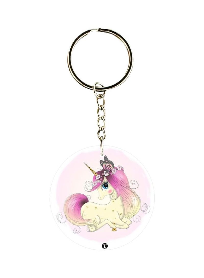 Unicorn Horse Printed Keychain
