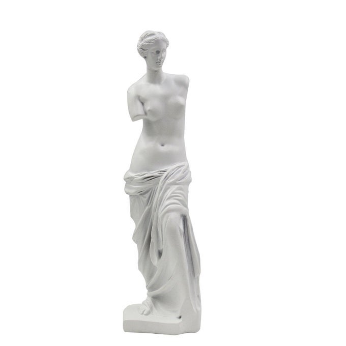VENUS DE MILO STATUE HANDCRAFTED RESIN SCULPTURE 11 INCH TALL WHITE GREEK GODDESS ART MUSEUM REPLICA FOR HOME DCOR OFFICE DESK BOOKSHELF DISPLAY ROMAN APHRODITE MYTHOLOGY DECOR