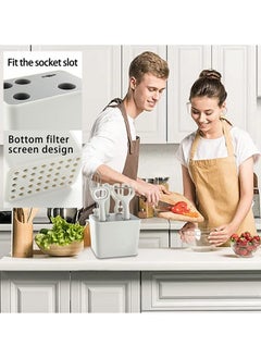 Cuken 6 Piece Kitchen Gadgets Set with Bottle Peeler, Opener, Whisk, Fruit Knife, Scissors and Decorative Storage Base, Bottom Filter Screen Design  - Image 4