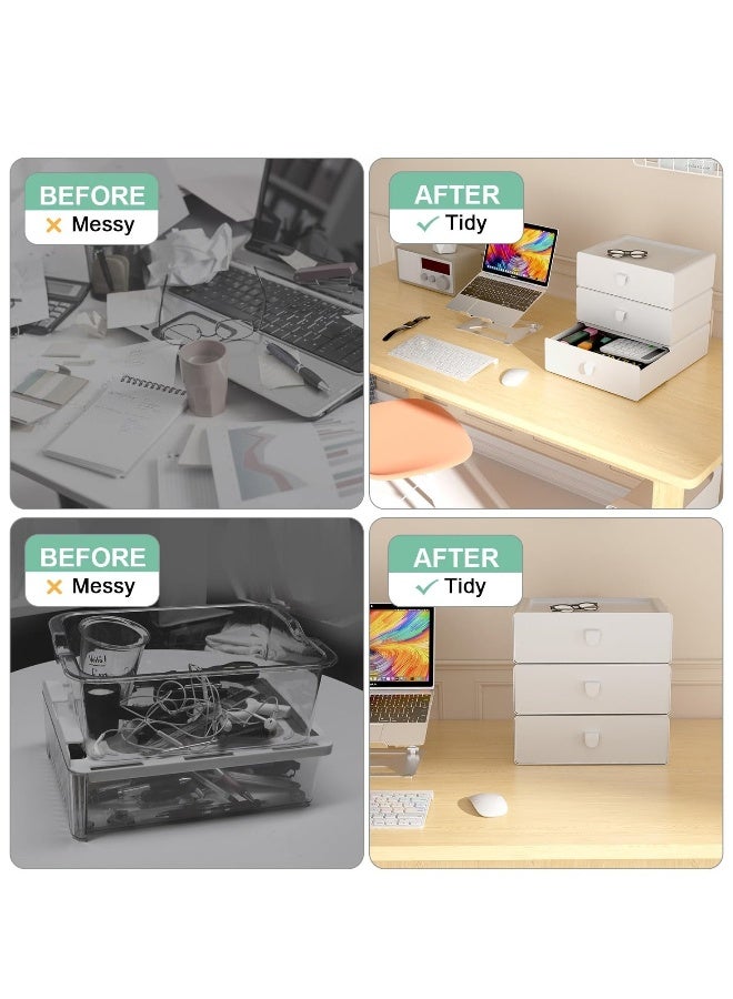 Under Shelf Drawer Organizer Underwear Organizer Drawer 15 Cells Plastic Socks Drawer Stackable Closet Organizer Storage Box for Bras Panties Snacks Suitable for Office Home School Grey - Image 1