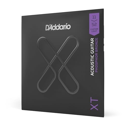 D'Addario XT Phosphor Bronze Acoustic Guitar Strings, Custom Light, 11-52 - Image 1