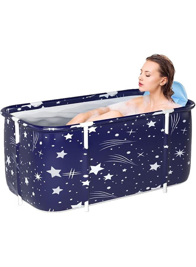 The Bros Portable Bathtub-Foldable Bath Tub-Separate Family Bathroom SPA Tub,For Adults,Kids,Athletes, Travel, Camping-Collapsible Folding Bathing Tub-Stores & Assembles Easily - Image 1