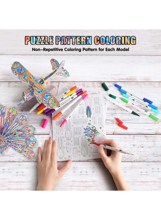 BEARUN 3D Coloring Puzzle Set, Arts and Crafts for Girls and Boys Age 6 7 8 9 10 11 12 Year Old, Fun Educational Painting Crafts Kit with Supplies for Kids, Birthday Toy Gift for Kids - Image 2