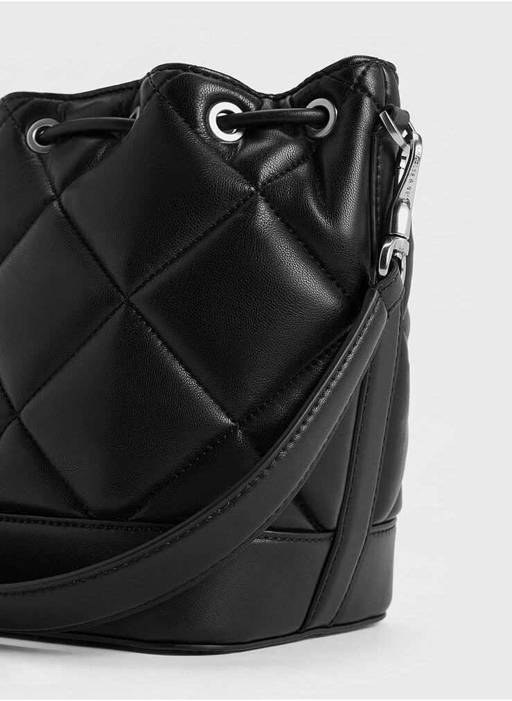 Charles & Keith Lin Quilted Bucket Bag  - Image 3