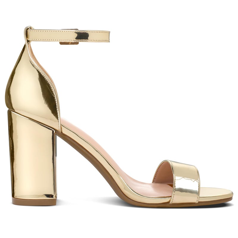 COASIS Women's Chunky Block Heels Open Toe Ankle Strap 3.5 Inch Heeled Sandals - Image 5