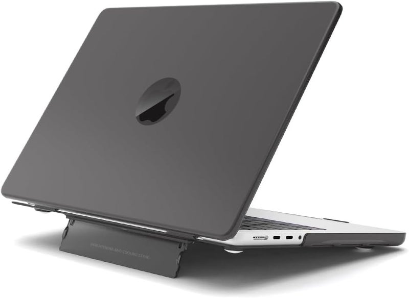 eWINNER Case Compatible with MacBook Pro 13 inch Case 2022-2016 Release M2 M1 A2338 A2289 A2251 A2159 A1989 A1706 A1708 -Protective Snap On Hard Shell Cover with Fold Kickstand (Black) - Image 1