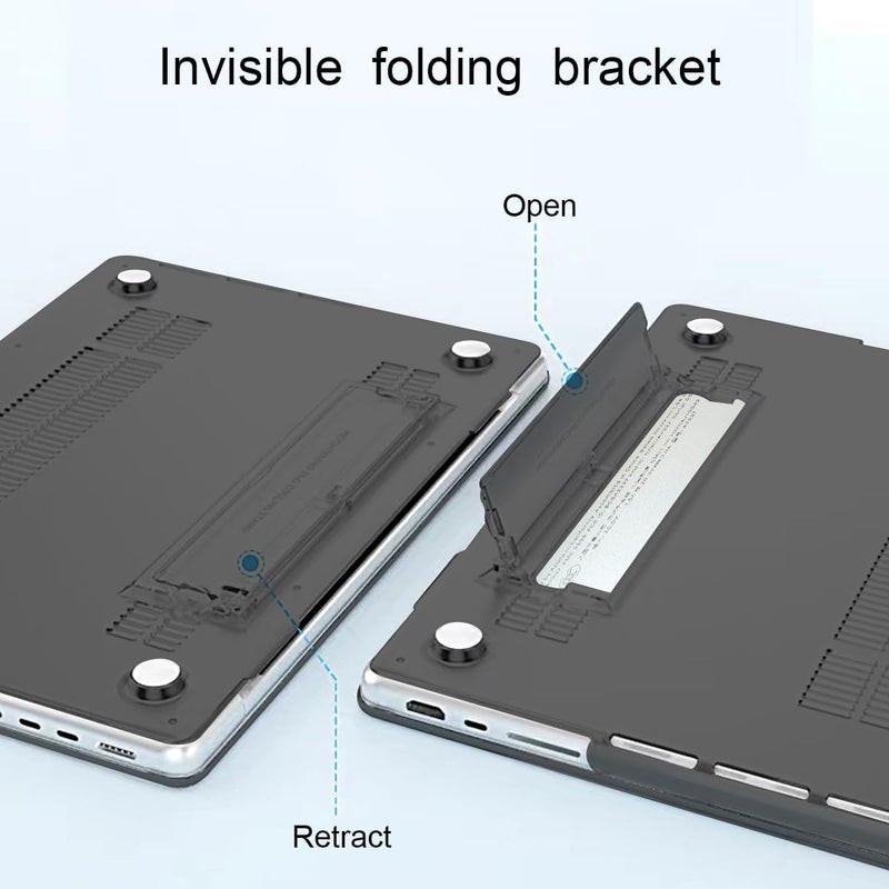 eWINNER Case Compatible with MacBook Pro 13 inch Case 2022-2016 Release M2 M1 A2338 A2289 A2251 A2159 A1989 A1706 A1708 -Protective Snap On Hard Shell Cover with Fold Kickstand (Black) - Image 5