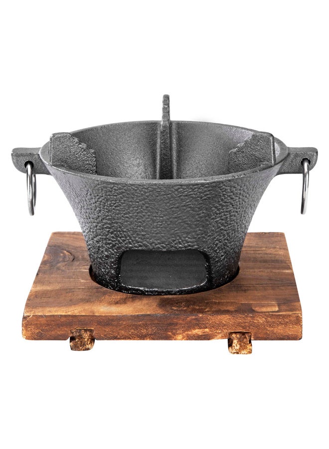 دي بي تي، موقد فحم حديد زهر، مولع ومشعل الفحم، اسود، مقاس19.5*13*9سم - Image 2