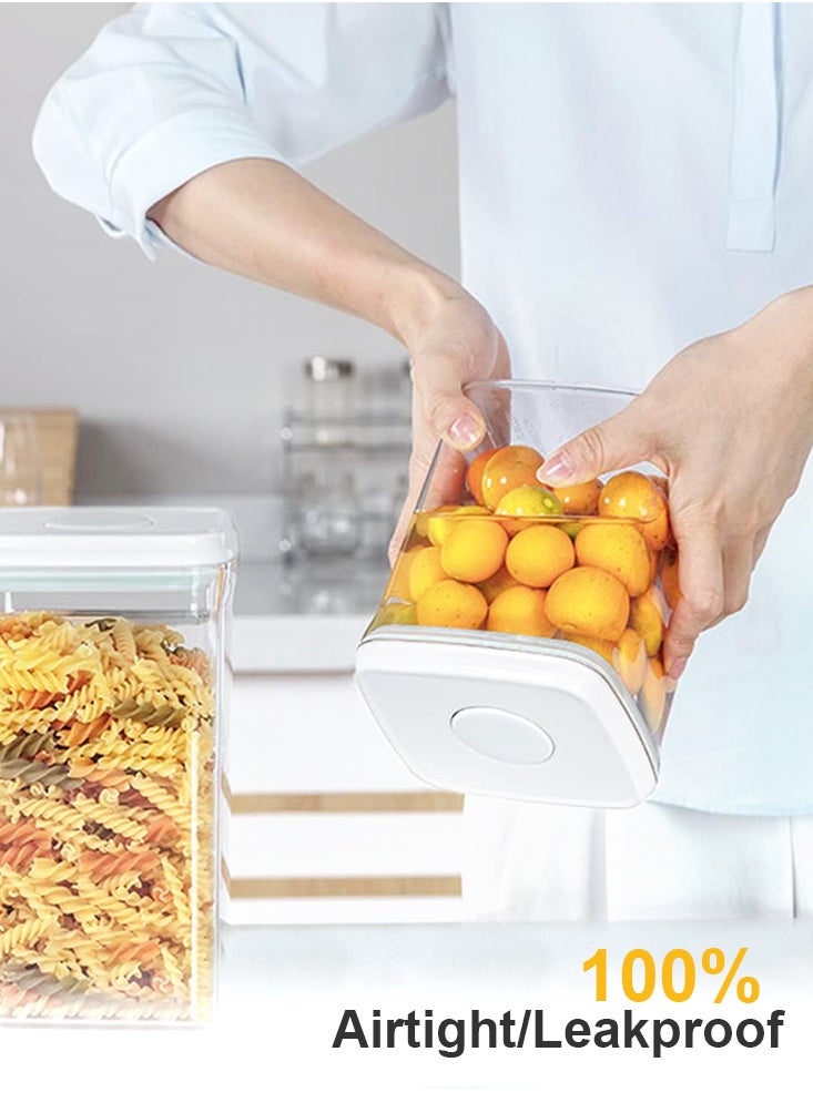 Perfii BPA Free Airtight Food Storage Container Set of 900ml, 2000ml and 4000ml Pop Up Containers for Rice, Coffee, Flour, Sugar and Cereals  - Image 3