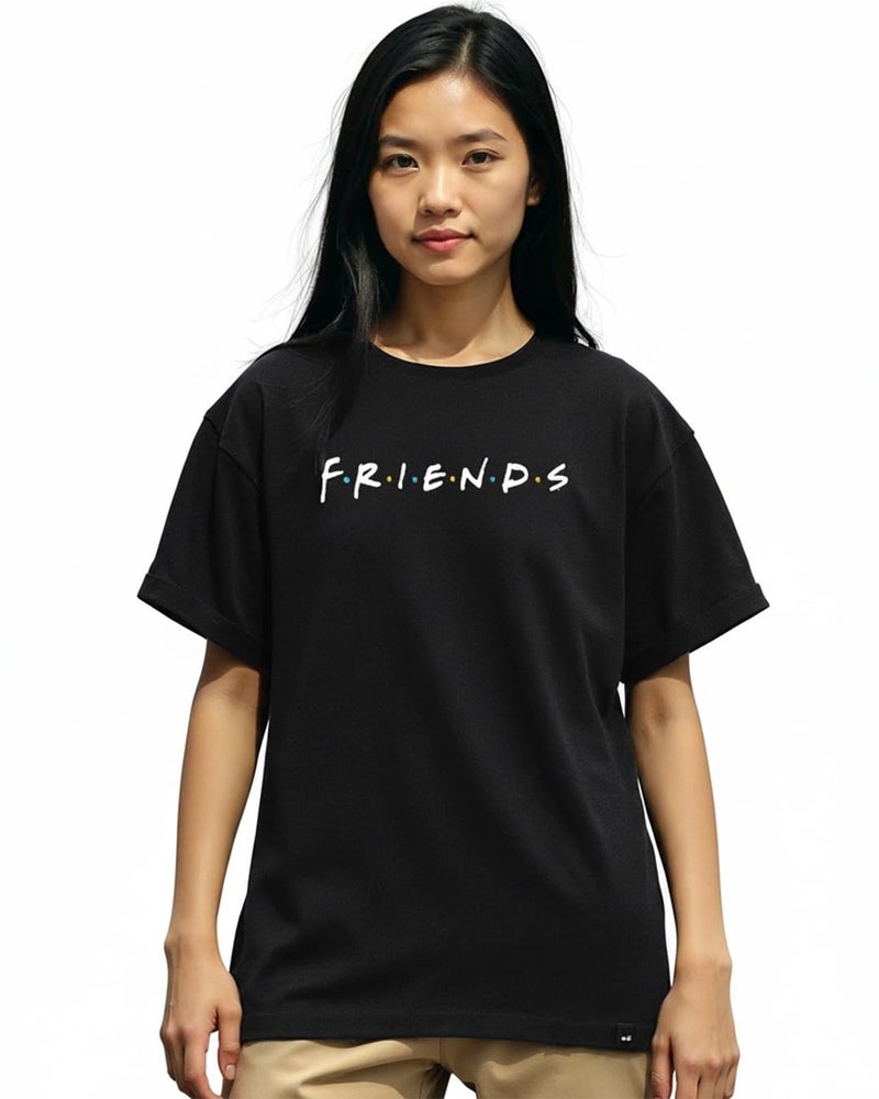 Bewakoof Women's Typography 100% Cotton T-Shirt - Boyfriend Fit, Round Neck, Half Sleeves - Image 1