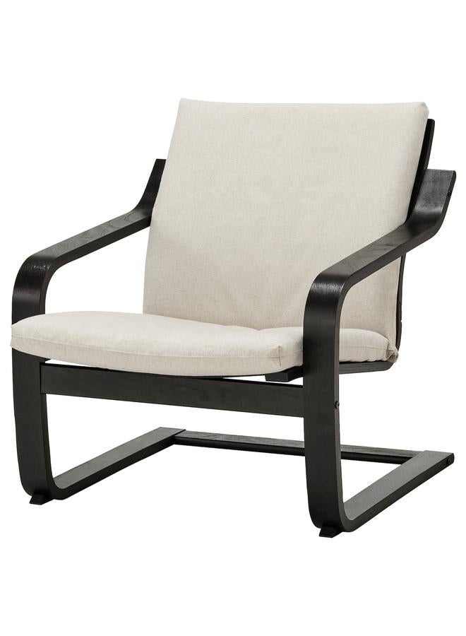 Zaboon Low-Back Armchair, Black-Brown/Katorp Natural Colour/Beige - Image 1