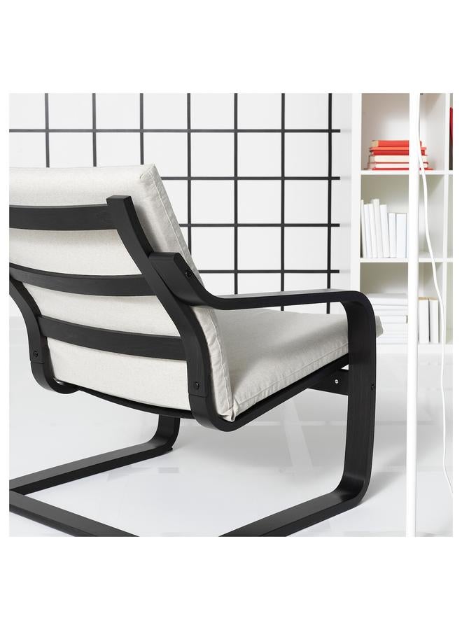 Zaboon Low-Back Armchair, Black-Brown/Katorp Natural Colour/Beige - Image 3